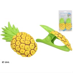 Gerimport Handdoekknijpers - 4x - geel - ananas - handdoekklem - kunststof — thumbnail 4
