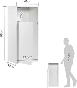mokebo linnenkast 'The Laundry Keeper' wassorteerder met 1 vak in wit — thumbnail 2
