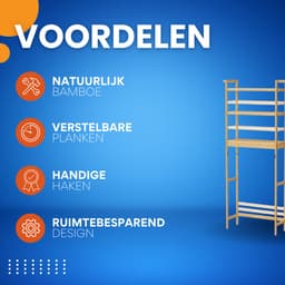 Wasmachine ombouw - Meubelkast voor wc - Opbouwmeubel - Droger - 155x60cm — thumbnail 3