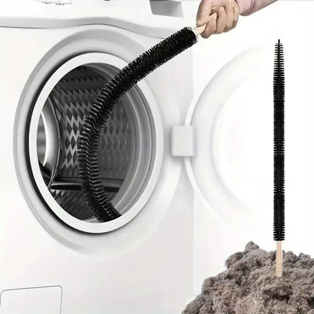 Lange Flexibele Pluizenborstel voor Wasdrogers, Koelkasten & Meer – Pluisvanger - Koelkastspoelborstel - 70 cm – Verhoog de Veiligheid & Efficiëntie — afbeelding 1