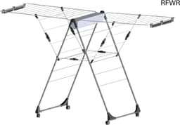 RFWR® Uitklapbaar Droogrek met 29 Meter Drooglengte - Compact en Mobiel - Ideaal voor Wasgoed en Kledinghangers — thumbnail 1
