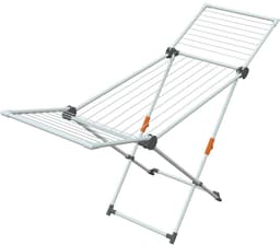 DailySupplies® Droogmolen met Voet voor Camping & Thuis - Wasrek Staand - Droogrek Inklapbaar - Grijs — thumbnail 2