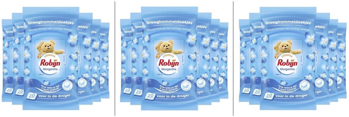Robijn Droogtrommeldoekjes Intense 20 stuks - Voordeelverpakking 18 stuks — afbeelding 1