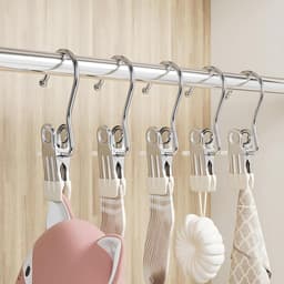 20 stuks - Metalen clips, handdoekklemmen, multifunctionele antislip kledingklemmen voor kleding, sokken, broeken, schoenen (gebroken wit) — thumbnail 4
