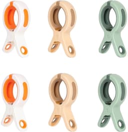 TOVBMUP 6 Stuks Wasknijpers - Strandtuchklammern - 10,6x6x2,2cm - Sterke Terugveerkracht, Stevig en Versterkt Ontwerp - Geschikt voor Badlakens, Strandstoelen en Dagelijkse Was - Kunststof — thumbnail 1
