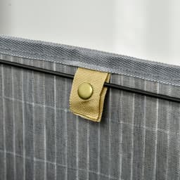 HOMCOM-Wäschekorb-Bambus-38L x 38B x 57H cm-Grau — thumbnail 3
