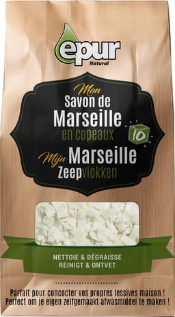 Epur Natural Marseille Zeepvlokken 750g — Natuurlijke Savon de Marseille in Vlokken — Voor Wasmachine, Handwas, Wol, DIY Wasmiddel & Huishoudelijk Schoonmaken — thumbnail 1