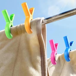 12 stuks - Wasknijpers - Kleding- en beddengoedklemmen - Multifunctionele wasknijpers - Geel, blauw, roze en groen - Ideaal voor het ophangen van dekens, lakens en kleding - Sterke grip en windbestendigheid, perfect voor buitengebruik — thumbnail 3