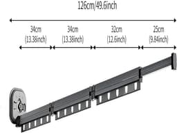 Afneembare kledingstang - ruimtebesparend - aluminium — thumbnail 4
