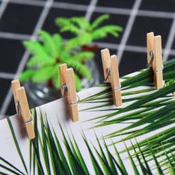100 stuks - Clips - Houten Clips - Wasknijpers - Houten Wasknijpers - Geschikt voor Woondecoratie, Fotoclips, Woondecoratie - 3.5x0.7cm — thumbnail 2