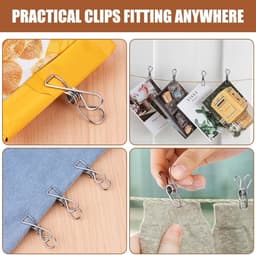 40 Stuks RVS Wasknijpers - 1.5 x 6.5 cm - Grote Knijpers - Strandlaken Knijpers - Badlaken Clips - Handdoek Klemmen - Heavy Duty Handdoekklemmen - Handdoekklemmen Voor Strandligstoelen- Winddicht - Clips Voor Strandlaken, Beddengoed En Dikke Kleding — thumbnail 4