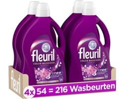 Fleuril Wasmiddel 54 wasbeurten Color Blossom - 4 x 2,430 liter - Voordeelverpakking