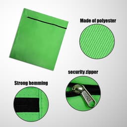 Waszak voor huisdieren - 70x80cm - met rits - geschikt voor wasmachines - vangt dierenharen op - groene waszak voor huisdieren - waszak van polyester - voorkomt dat de waszak verstopt raakt door dierenharen - geschikt voor honden en katten — thumbnail 2