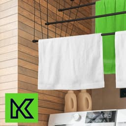 KADAX Plafondwasdroger, wasdroger voor het plafond 6, wanddroger met polyethyleen beklede stalen spijlen, plafonddroger, draagvermogen 12 kg (6x 100/zwart) — thumbnail 4