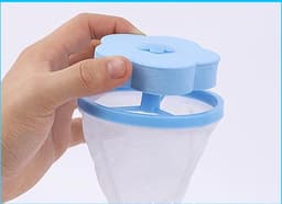 Wasmachine filter - Wasmachine reiniger - Wasmachine vuilreiniger - Wasmachine cleaner - Blauw - Herbruikbaar - Wasfilter - Schoonmaakmiddel - Vuil verwijderen - Drijvend vangnet - Haarvanger - Ontstopper - Haar - Vangnet — thumbnail 1