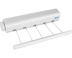 Waslijn - Roldrooglijn - Oprolbare waslijn - Waslijn uitrekbaar - Droogrek inklapbaar - Droogrek - - Uitrekbare waslijn - Drooglijn voor aan de muur — afbeelding 1