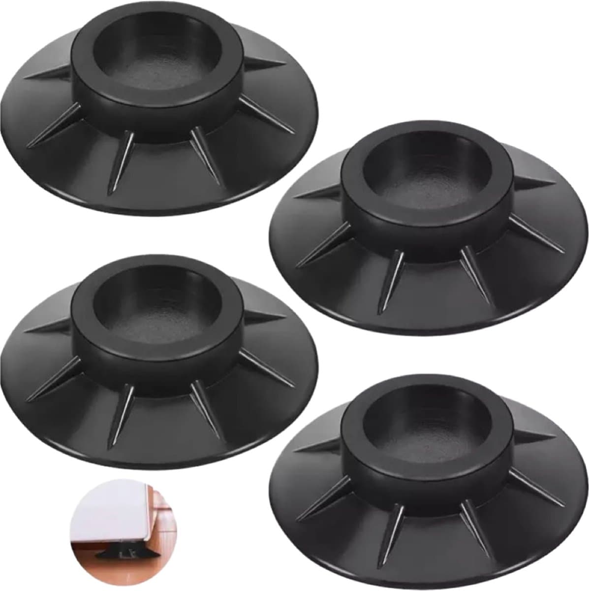 Wasmachine Demper - Trillingsdemper - Anti Slip Trilmats - Schokdemper - 4 Stuks Anti Tril Poten - Set van 4 Stuks - Multifunctioneel — afbeelding 1