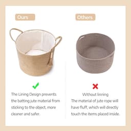 Hoge rieten wasmand - decoratieve opbergmand - 1 stuk - natuurlijk - 35 cm — thumbnail 2