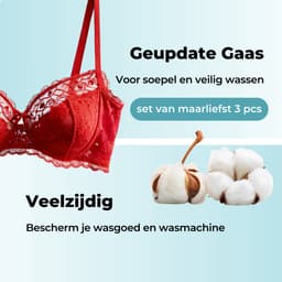 RENALUX - Waszakjes met Rits - Waszakken voor Wasgoed - Waszak - Laundry Bag - Waszakje Lingerie - Waszakjes Groot - Waszak Groot - Wasnet - Wasnetten - Waszakken met Rits - 3 Stuks - 30 x 40 cm — thumbnail 3