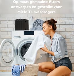 4 stuks Filters geschikt voor Miele T1-serie Droger 9164761 – Optimale Prestaties en Duurzaamheid - Wasdroger accessoires - Onderhoud — thumbnail 4
