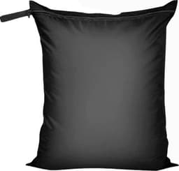 Waterdichte natte droge waszak, vuile waszak, reistas voor natte kleding met ritsen, stoffen luiertassen, multifunctionele waszakken, organizer, opbergtas voor badpakken, sportschool (1 stuk,28 x 45 inch) - zwart - 2XL - 70x115cm — thumbnail 1