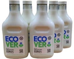 Ecover Wasverzachter Voordeelverpakking ZERO Sensitive 6 x 1,5 L - 300 Wasbeurten Gevoelige Huid
