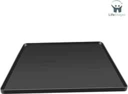 LifeStages - Lekbak Wasmachine - Siliconen Lekbak - Silicone Koelkast Vloermat - Voorkomt Waterdruppels - Vriezer Mat Lade - Mini Koelkast Lekbak Voor Wasruimte - Wasmachine - ZWART, 65x60cm — thumbnail 1