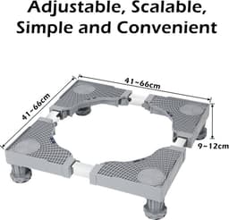 Wasmachine Verhoger voor Droger & Koelkast - Wasmachine Opbouwmeubel - Wasmachinevoet Wasmachine onderhoud 41~66cm In hoogte verstelbaar 4 poten — thumbnail 5