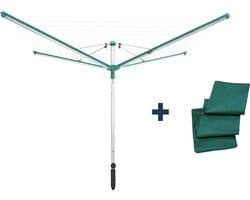 Leifheit droogmolen Linomatic 600 deluxe incl. bodemhuls en beschermhoes - 60 m drooglengte - 6 wasmachineladingen — afbeelding 1