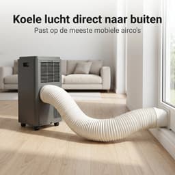 Cheqo® Luchtafvoerslang - Airco Slang - Afvoerslang Airco - Mobiele Airco - Flexibele Slang - Ventilatieslang - Afzuigslang - Airconditioner Slang - Aircoslang - Wit - Universele Vervangingsslang - Uitlaatslang - Airco Buis - Luchtslang — thumbnail 5