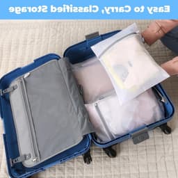 Set van 8 Wasnetten voor de Wasmachine 40x30cm, Kleine Waszakken met Verborgen Rits, Ideaal voor Fijne Was, T-Shirts, Ondergoed en Kousen — thumbnail 2