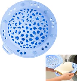Silicone Waszak - Waszak met Carabiner - Wasnet voor Wasmachine - Gemakkelijk te Dragen - Blauw - 1 Stuk — thumbnail 1