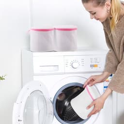 Waszakken voor bh's - 3-delige set - Met ritssluiting - Waszakken van mesh - Cilindrische waszakken geschikt voor bh's, ondergoed, sokken en reiskleding - Wit — thumbnail 5