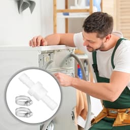 Terugslagventiel 10 mm met 2 klembanden voor water, gas en vloeibare lucht, ideaal voor wasmachines en leidingen — thumbnail 4