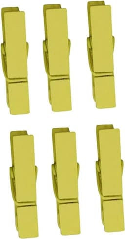 Houten Knijpers - Kleine Clips - Foto's Ophangen - Natuurlijk Hout - 3.5 cm - Geel — thumbnail 1