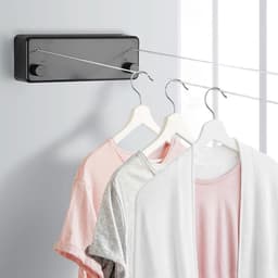 Dailygoods- Waslijn Uittrekbaar 30 Meter - Dubbele Waslijn - Roestvrij Staal - Veiligheidsdesign - Voor Balkon - Ruimtebesparend - Kledinglijn — thumbnail 2