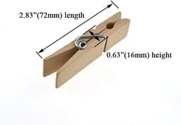 Houten Kledingspelden - Wasknijpers - Kleding Drogen - Extra Breed Vallen Niet Uit - 11 Stuks 28 Inch - Houtkleur — thumbnail 3