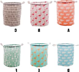 Wasmand Opvouwbaar - Kleding Opberger - Vuile Kleding - Waterdichte Coating - 35x40cm - Roze IJsbeer — thumbnail 1