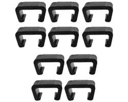 WiseGoods Premium Meubelklemmen Set 10 Stuks - Tuinmeubel Clips - Kunststof Klemmen Bank & Stoel - Meubilair Bevestiging - Zwart — afbeelding 1
