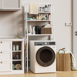 Wasmachine Opbergplank - Wasrek Boven Wasmachine - Wasruimte Organiseren - 3 Laags Ontwerp - 68 x 25 x 165 cm — thumbnail 4