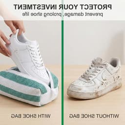 Set van 2 waszakken voor schoenen, ideaal voor sneakers, 360 graden reiniging, wasmachinebestendig, beschermt schoenen tijdens het wassen — thumbnail 3