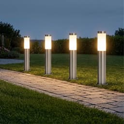Grondanker voor tuinlamp - set van 4 - 30 cm - zilver — thumbnail 3