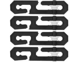 Waslijnspreider set - Katrol accessoires - Was buiten drogen - Modulair ontwerp - 15 cm - Zwart