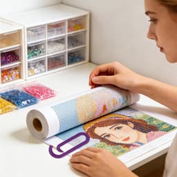 Rolhouder Clips - Canvas Clips - Kunst Organiseren - Anti-krullende Canvas - 2 stuks - Paars — thumbnail 2