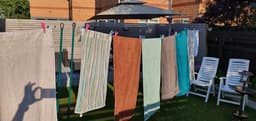 Waslijn Steunpaal - Droogsteun Uittrekbaar - Buiten Kleding Drogen - Verzinkt Metaal - 1.5m tot 2.2m - Groen — thumbnail 3
