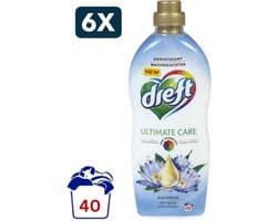 6 x Dreft Wasverzachter Blue Dream - 40 Wasbeurten - 1 Liter