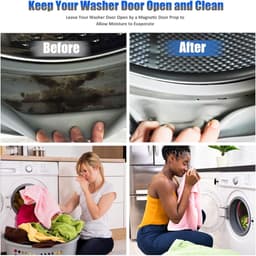 Wasmachine Deur Prop - Wasdeurhouder - Frisse Lucht - Magnetische Bevestiging - 10cm Lengte - Grijs — thumbnail 3