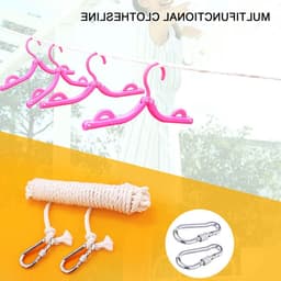 Waslijn Touw - Kledinglijn Outdoor - Kleding Drogen - Anti-Slip Gevlochten - 10 meter - Wit — thumbnail 1
