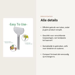 Dailygoods- Buis Squeezer - 3 Stuks - Metalen Tandpasta Dispenser - Duurzaam Ontwerp - Geschikt voor Crèmes - Vermindert Afval - 84x37mm - Tandpasta Knijper — thumbnail 4