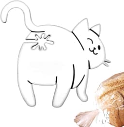 Brood Clips - Tas Houder - Keuken Organisatie - Grappig Kat Ontwerp - 12.7 cm - Meerkleurig — thumbnail 5